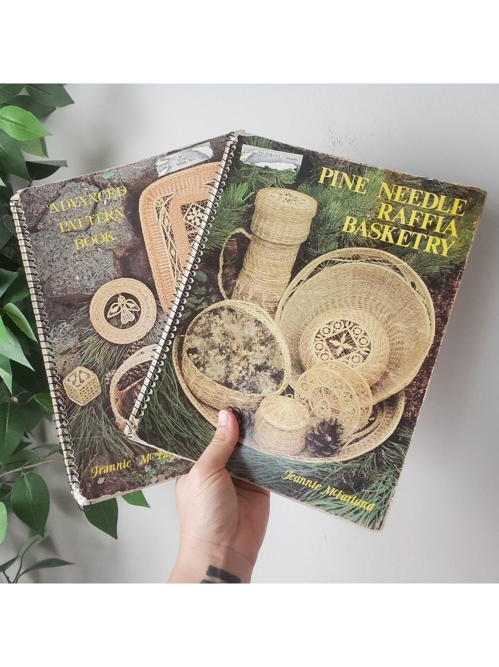 Vintage Jeannie McFarland Pine Needle Raffia Basketry Book Set